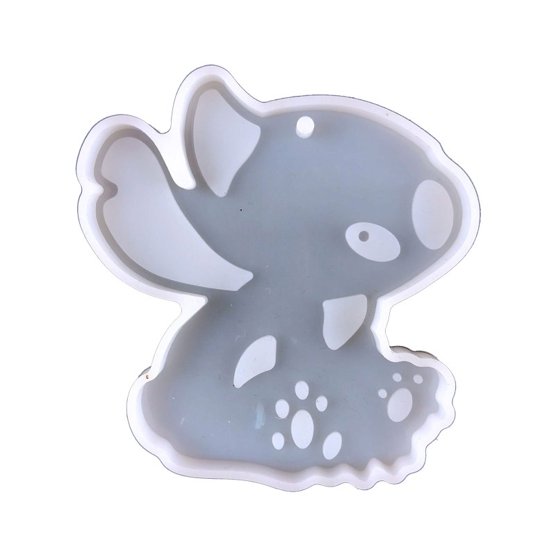 

Animal Keychain Silicone Mold Shiny Resin Mold Keychain Epoxy Molds with Mushroom Rabbit Octopus Carrot