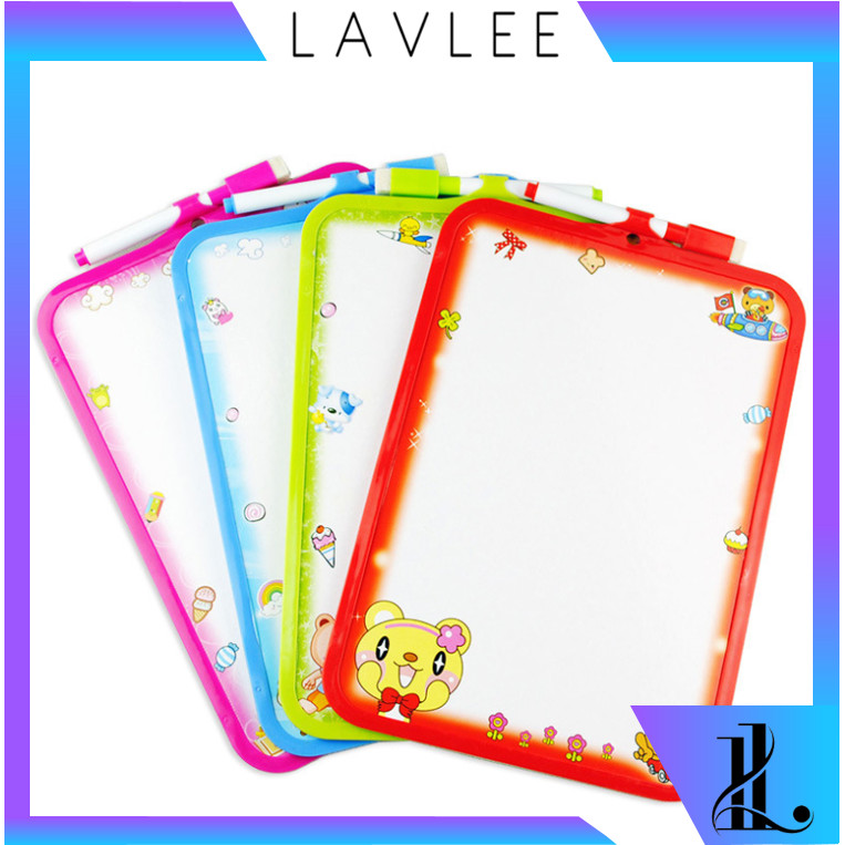 

LAVLEE - S6246 Mini Papan Tulis Anak Motif Karakter / Colorful White Board Free Spidol / Papan Mini Gambar Edukasi Bisa Dihapus