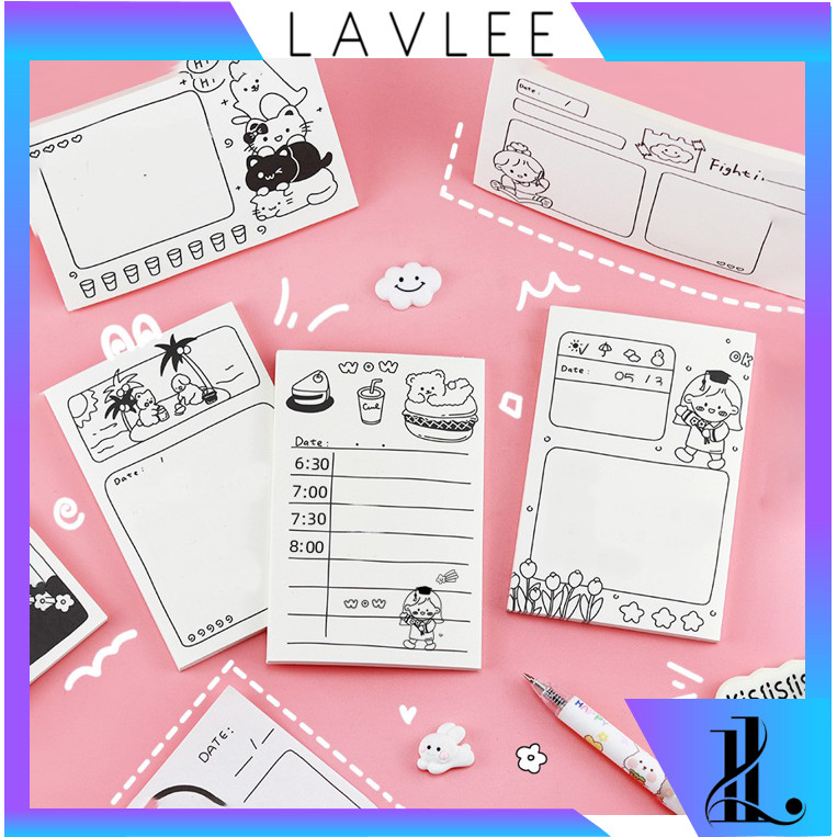 

LAVLEE - S6272 Memo Tempel Kartun / Memo Reminder Tempel / Sticky Notes Motif Kartun Lucu / Sticky To Do List Kartun / Sticky Notes