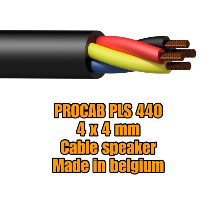 ECERAN 5 MTR  PROCAB LS 440 MADE IN BELGIUM - CABLE SPEAKER 4X4 MM