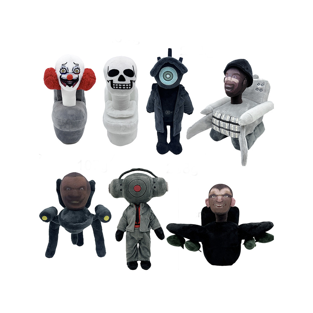 Skibidi Toilet Stuffed Plush Doll Toys Collectible Gifts for Kids Fans Adults Birthday Anime Game Fi