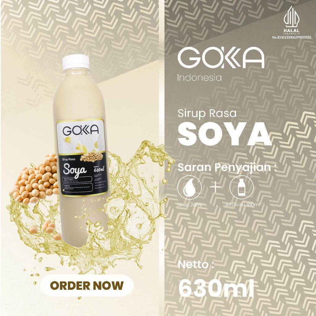 

Minuman Gokka Sirup Rasa Soya / Gokka Soya Syrup 630ml