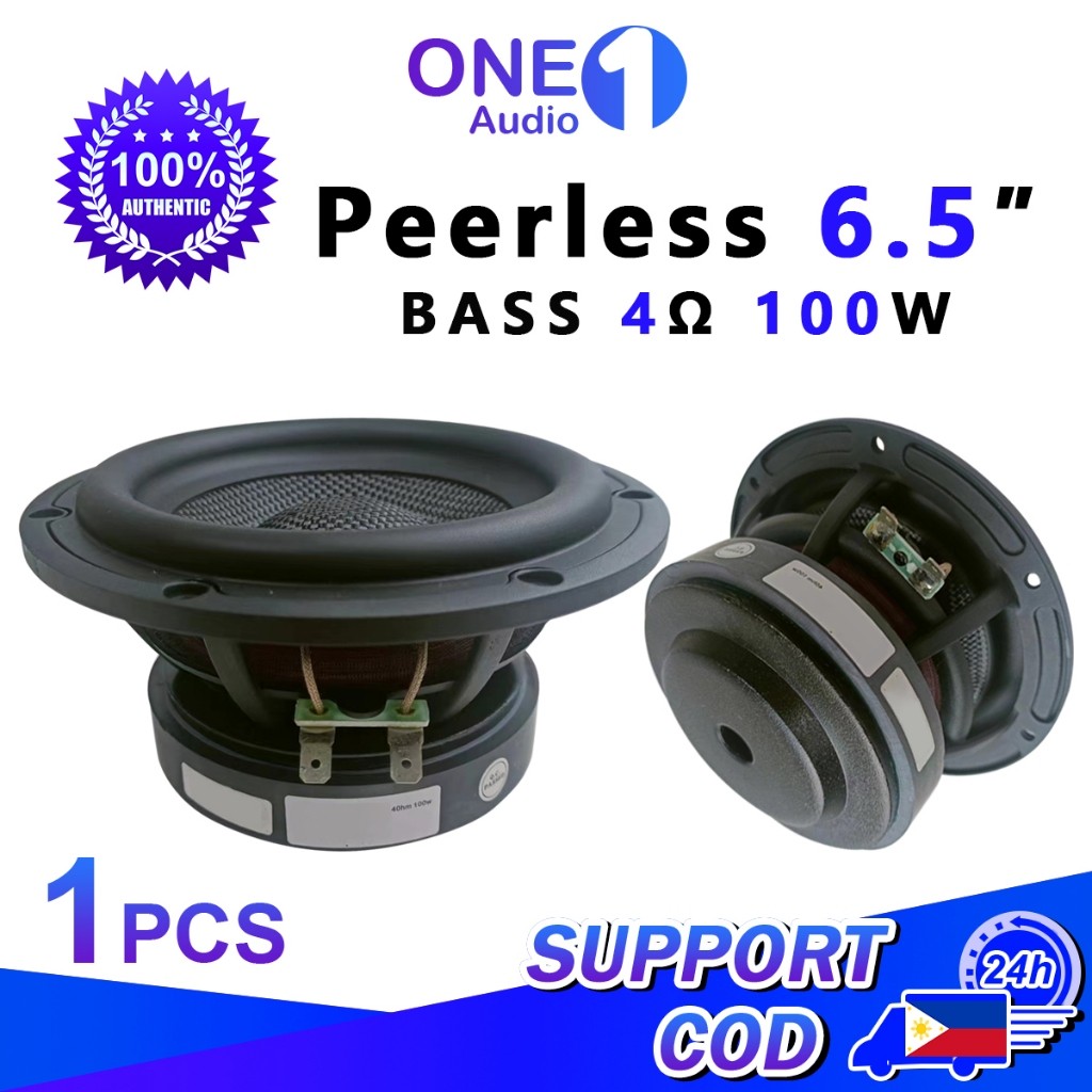 OneAudio Peerless 4Ω 100W Subwoofer Speaker 6.5 inch Speaker BASS Car Speaker Subwoofer