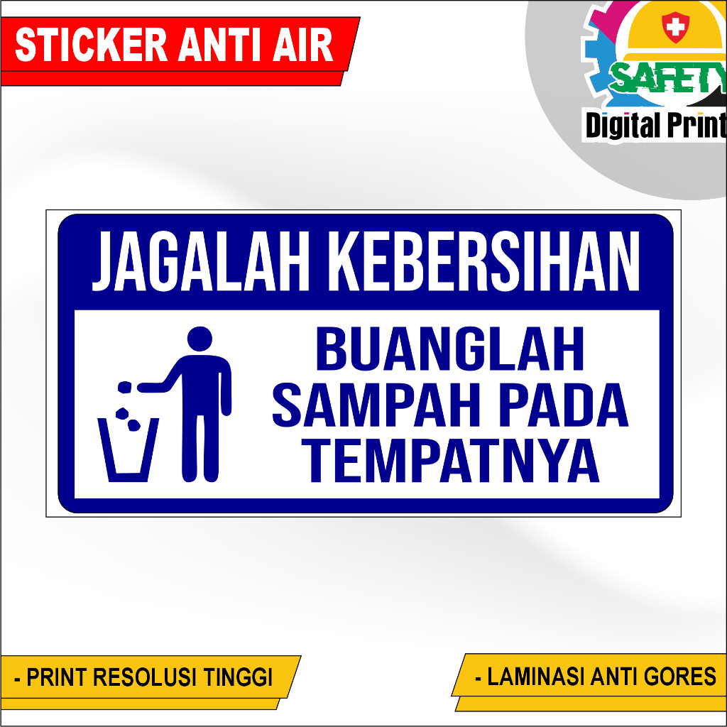 

Sticker Jangan Membuang Sampah Dalam Toilet