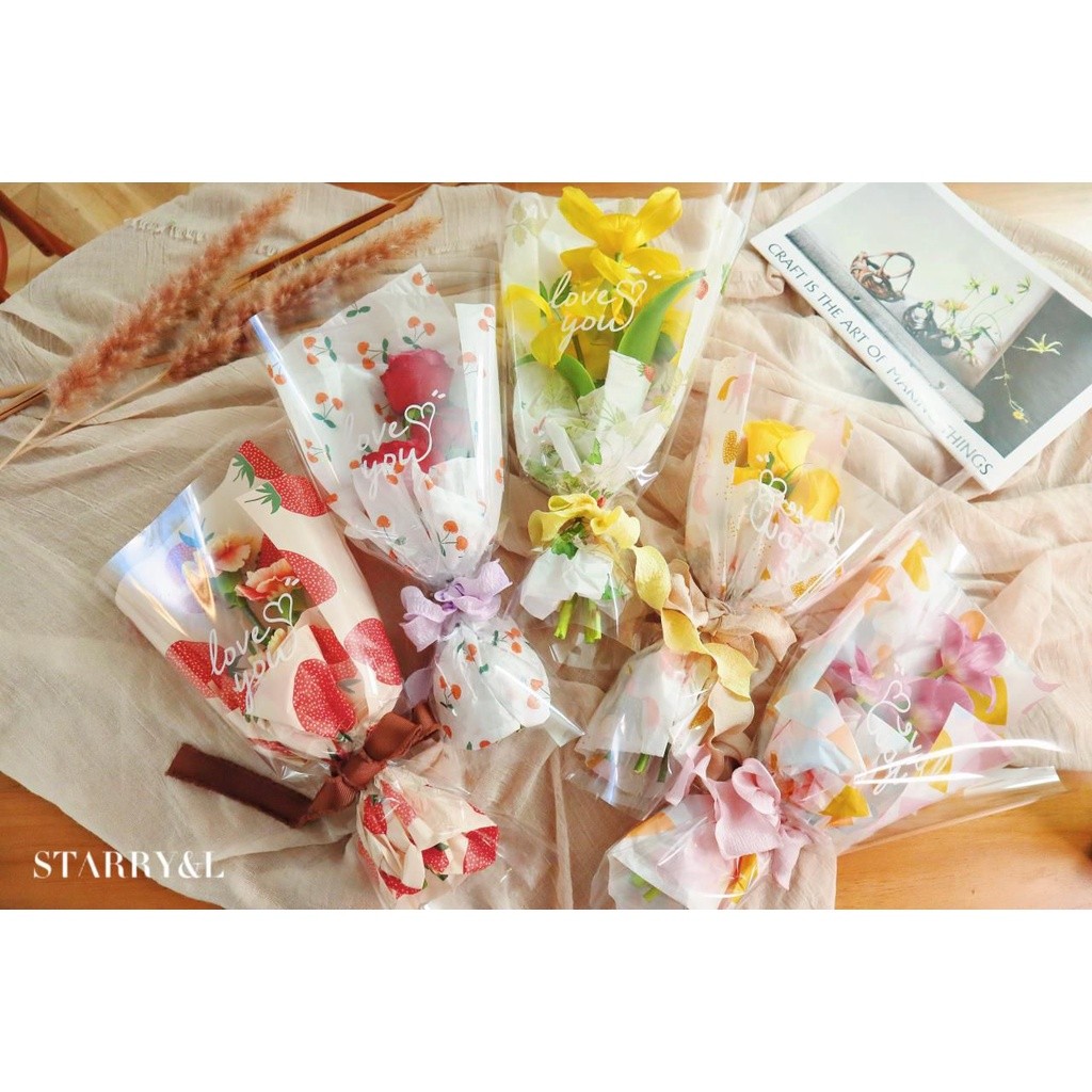 

(10Lembar)CALOR Wrapping Paper /Motif Pear Paper Kertas Bunga Buket Tissue Florist Cellophane