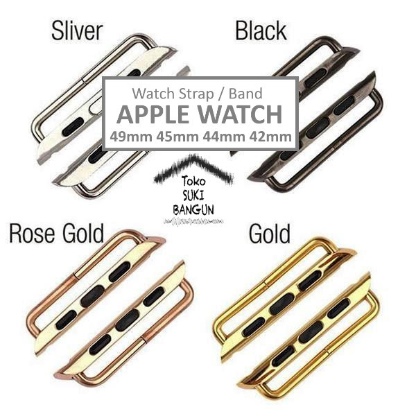 P R O M O 42mm Apple Watch iWatch Metal Connector Clasp Adapter Strap Band - Black