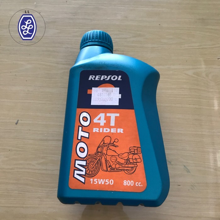 [ORIGINAL NOS] OLI MESIN REPSOL MOTO 4T RIDER 15W-50 800 CC - 0,8 LITER