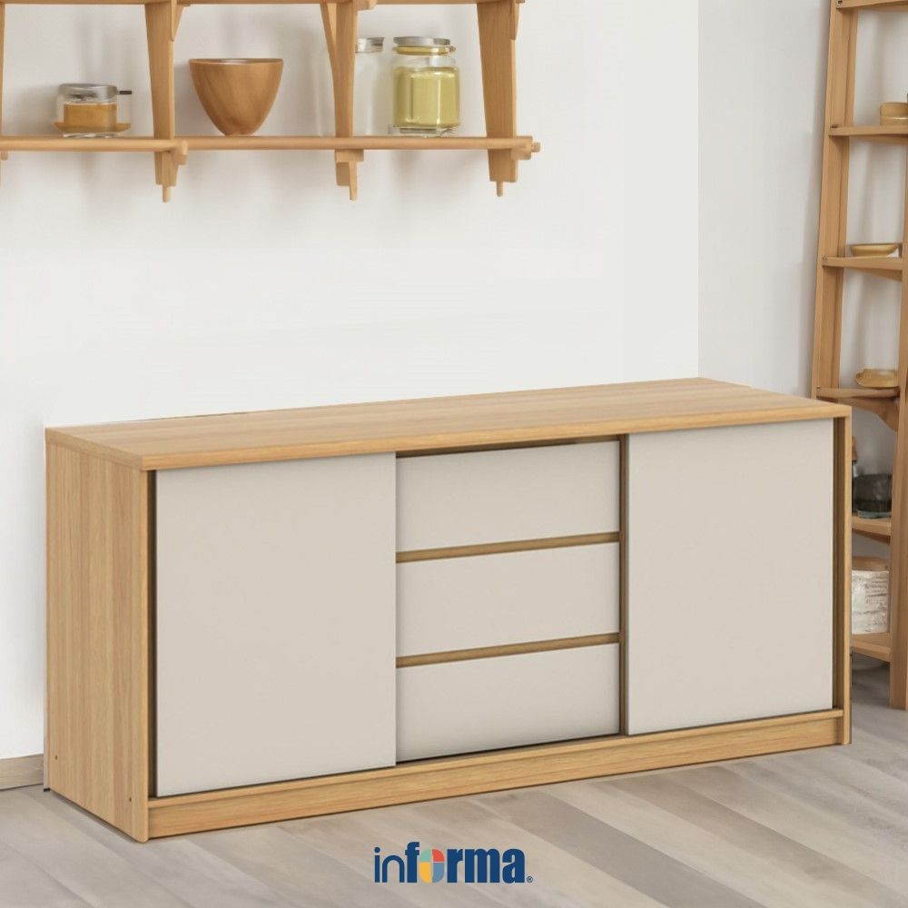 Informa Kabinet Bawah Dapur 180 cm - Cokelat Taupe Lemari Bawah Kabinet Dasar Storage Dapur Rak Kabi