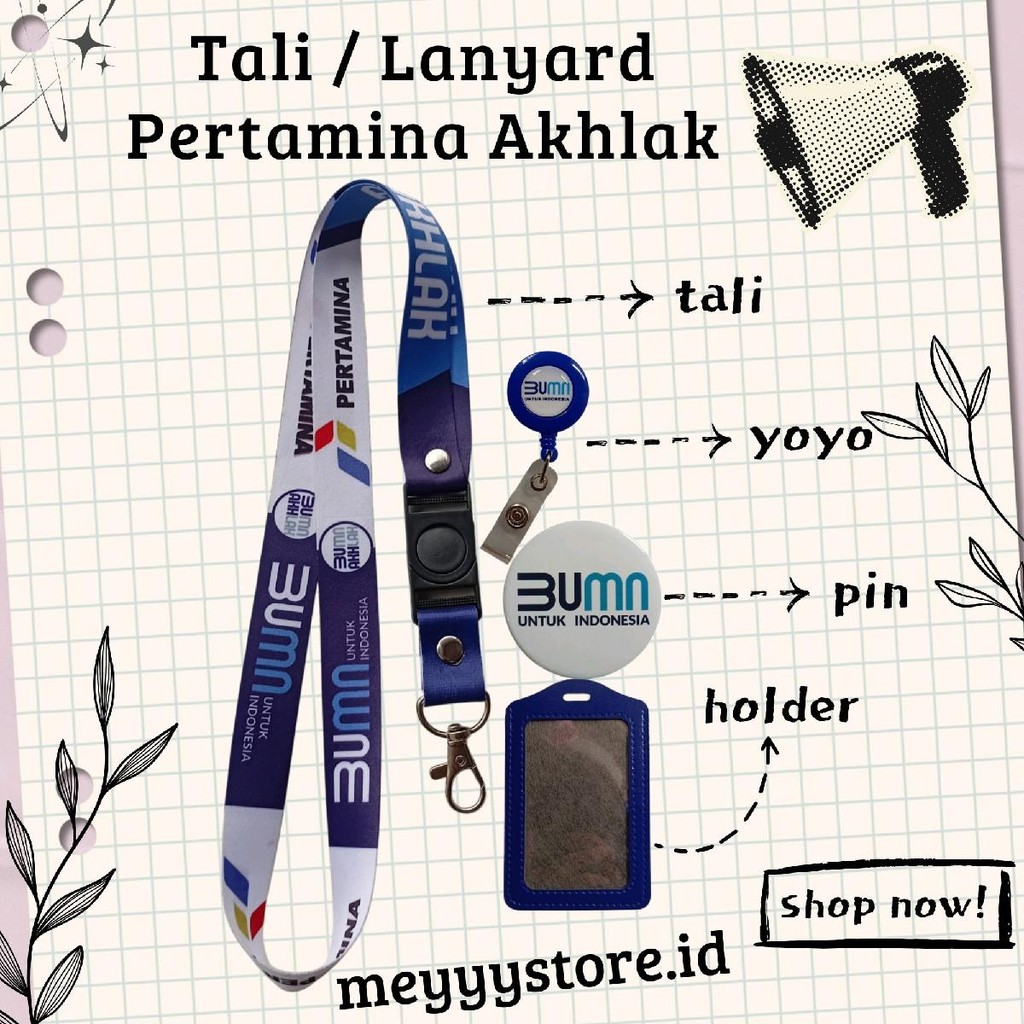 

READYYY Tali Gantungan ID CARD / Lanyard PERTAMINA AKHLAK [STOCK MELIMPAH] Termurahhh Harga Grosir!