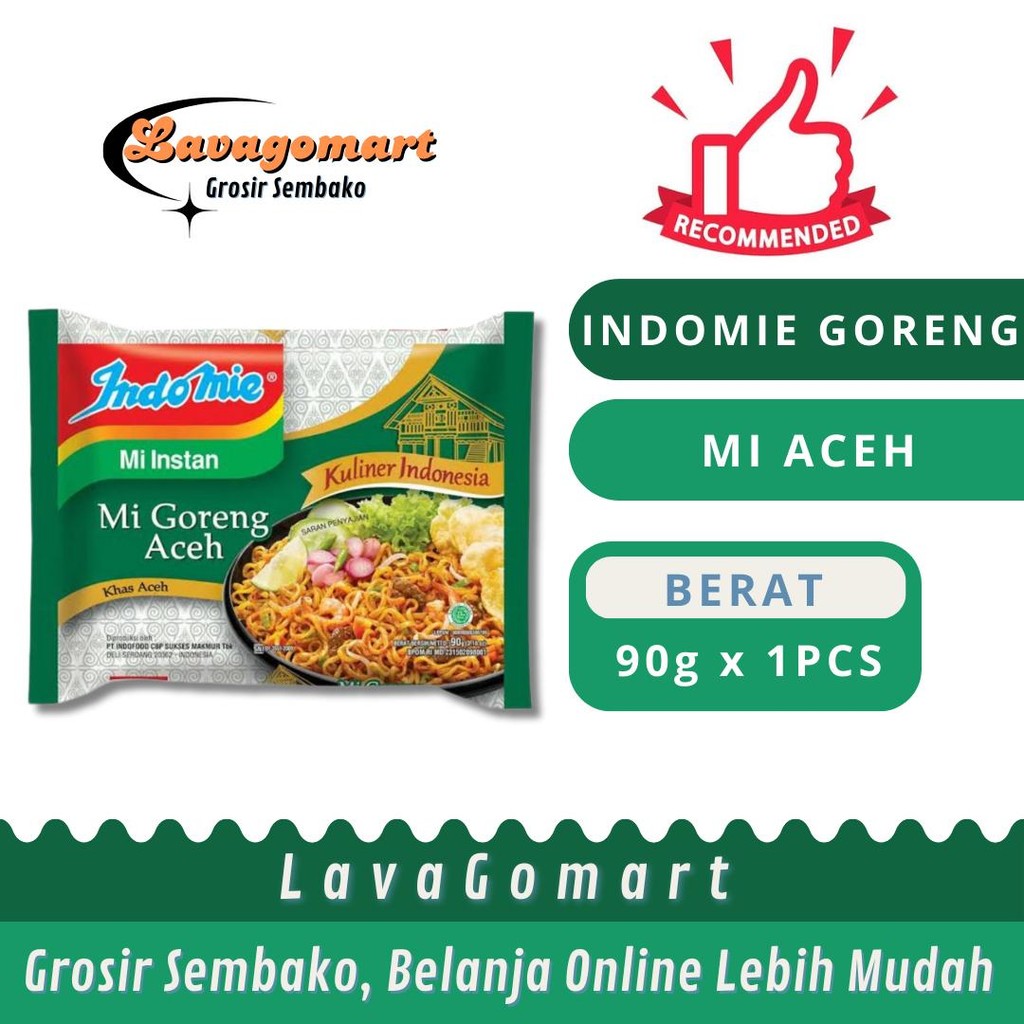 

INDOMIE GORENG MI ACEH 90g - 1 PCS - LAVAGOMART - BANDUNG