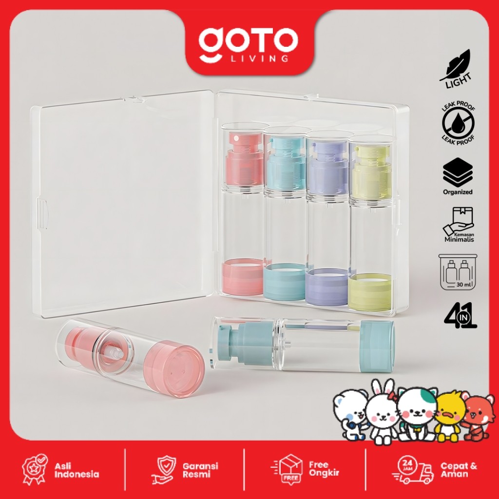 Goto Ivy Airless Botol Mini Refill Lotion Spray Bottle Travel Size Set