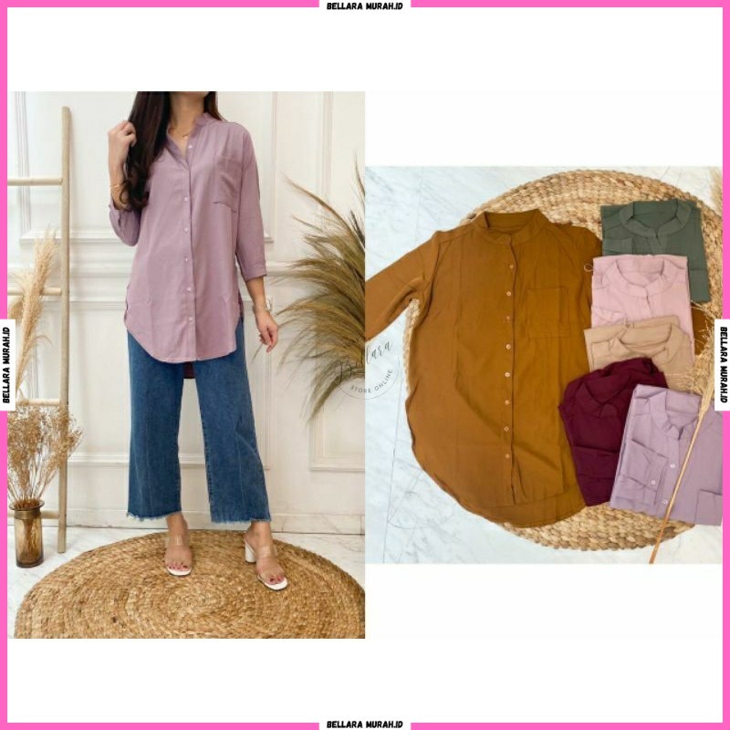 Ootd Lebaran | Gamis Wanita - Dress Wanita Kemeja Tunik Polos | Kemeja Polos | Kemeja Kerja