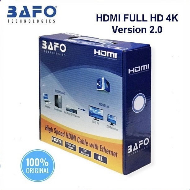 Kabel HDMI BAFO 15M Versi 2.0 4K Original 15 Meter