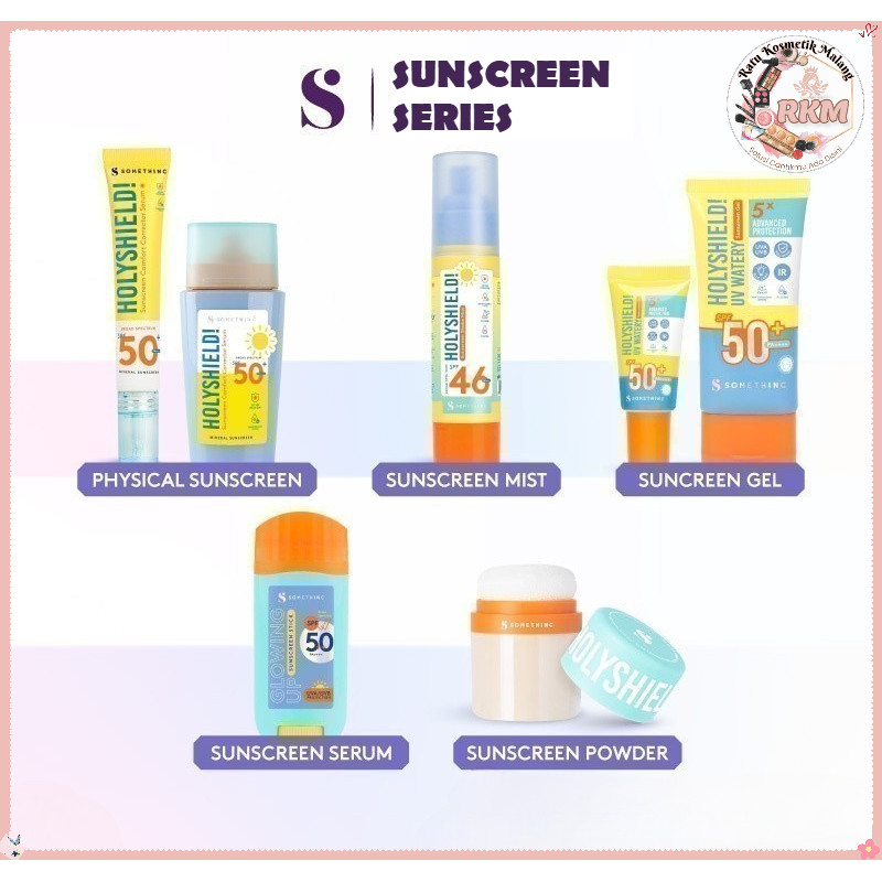 SOMETHINC Sunscreen Holyshield Spray Mist Gel Powder Serum Stick UV Watery Physical UVA UVB