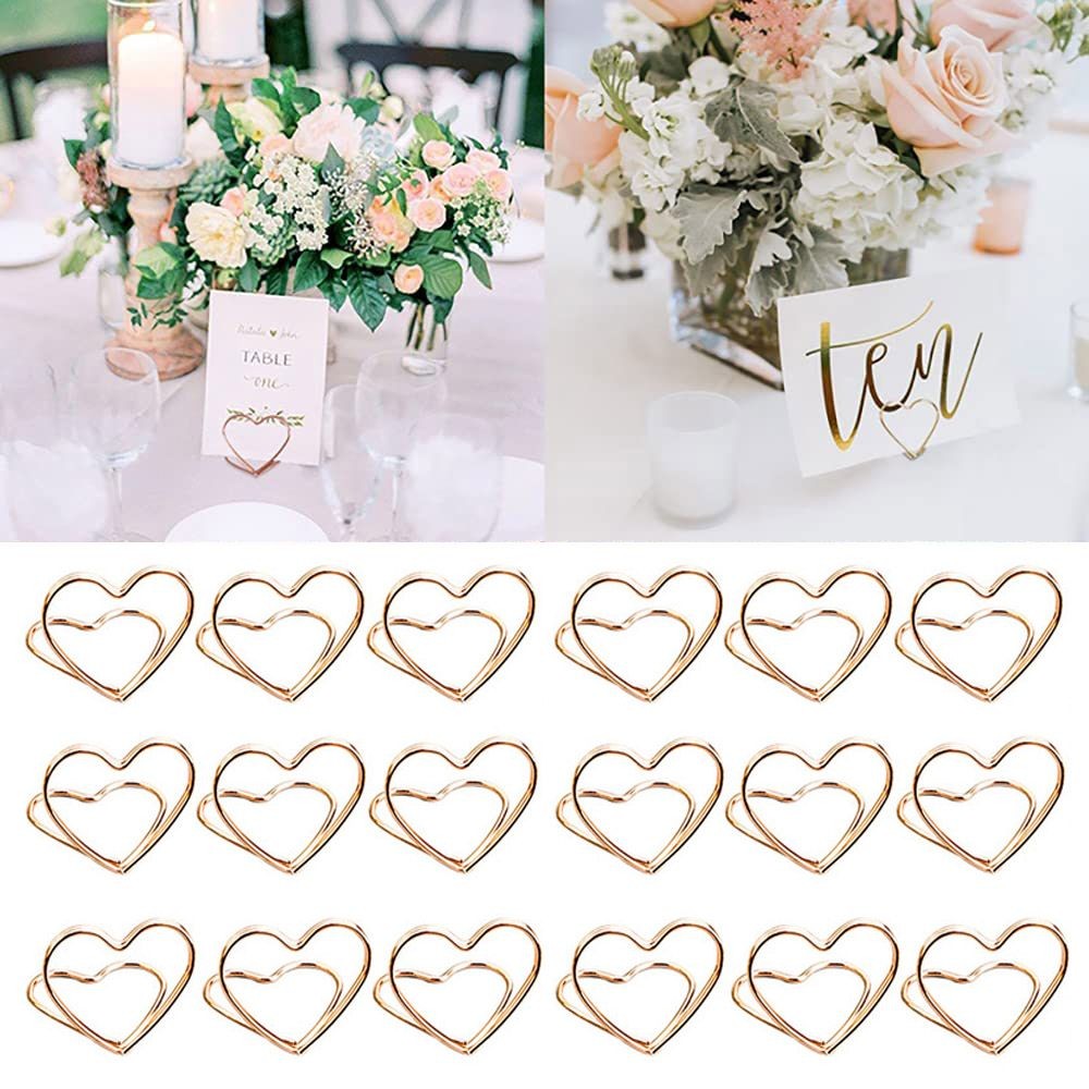 

Display Stand Heart Shape Desktop Decoration Paper Clamp Photos Clips Place Card Table Numbers Holder Clamps Stand