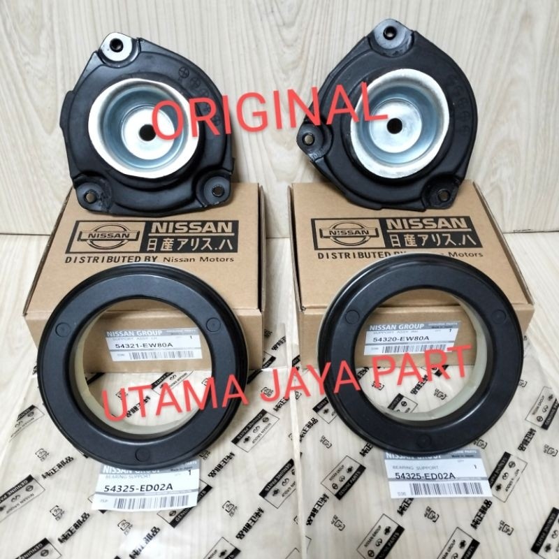 Support shock+bearing support depan livina evalia latio original