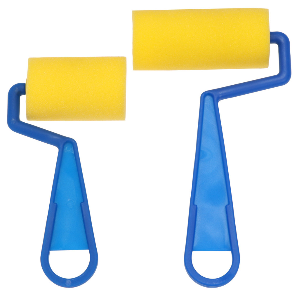 

2 Sets/4pcs Roller Child Baby Foam Paint Brush DIY Painting Drawing Tool Sponge