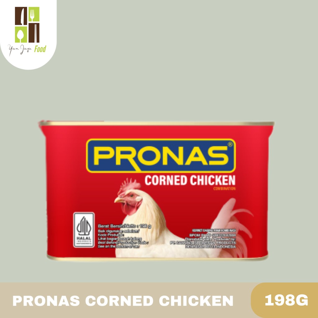

Pronas Corned Chicken / Kornet Daging Ayam Kemasan 198g