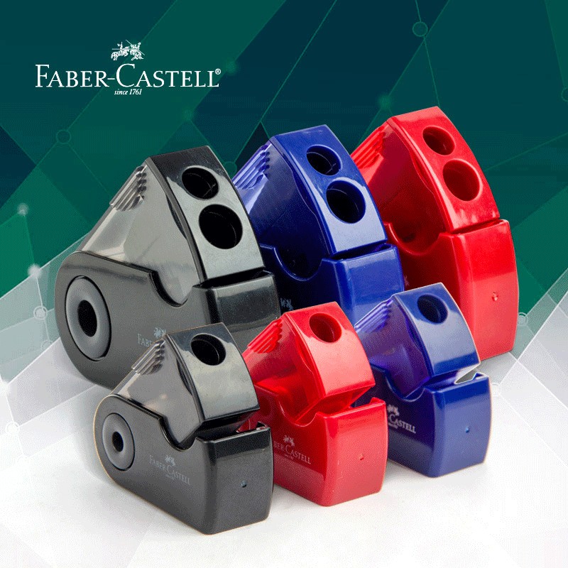 

1Pc FABER CASTELL Push Pull Double Pencil Sharpener Single Hole Double Hole Multifunctional School & Office stationery