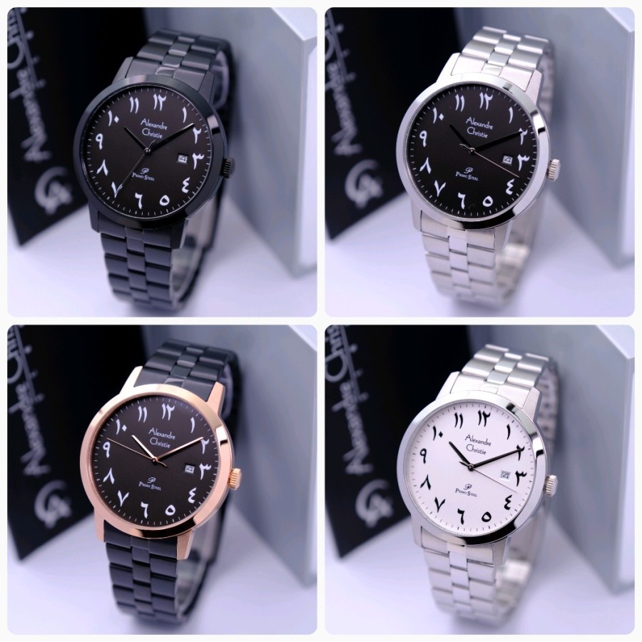 Jam Tangan Pria Alexandre Christie AC 1007 Angka Arab Primo Steel Original Garansi Resmi 1 Tahun