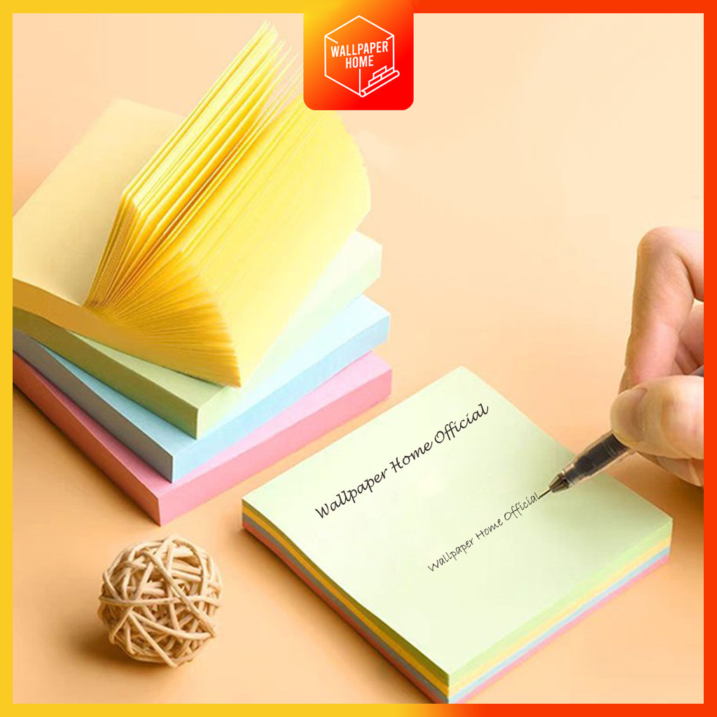 

100 Lembar Sticky Notes 7.6×7.6 CM Memo Stick Kertas Memo Tempel Perlengkapan Kantor Stiker tempel