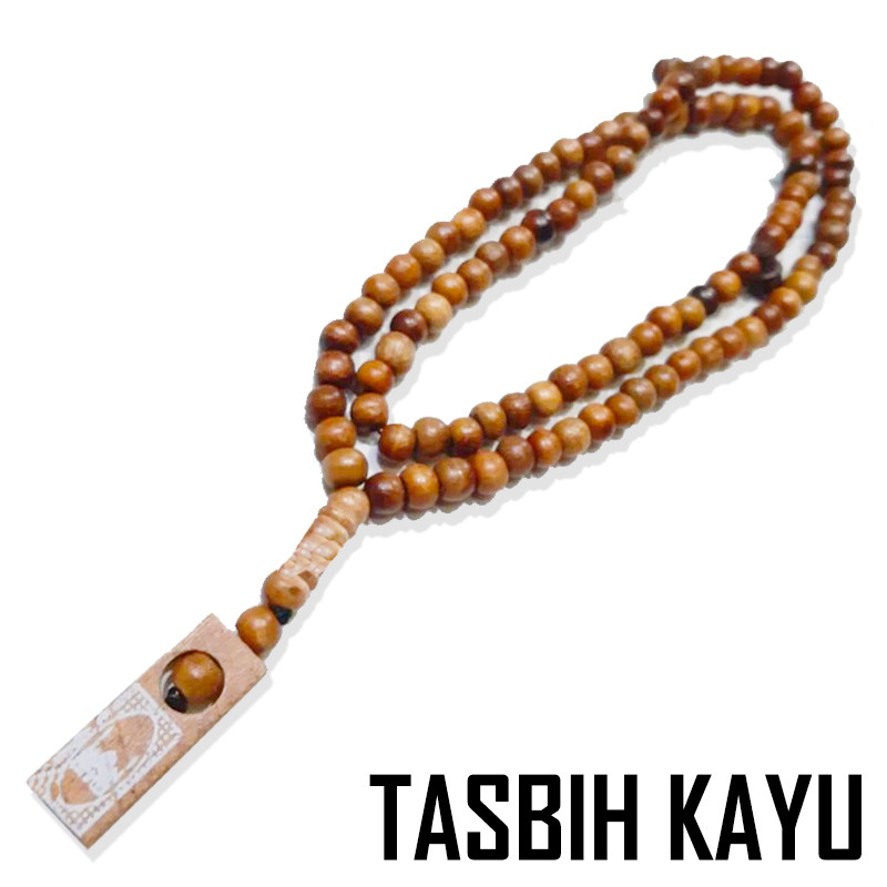 EXD TASBIH KAYU TASBEH KAYU 99 BUTIR HITAM DAN COKLAT / WALI KUKUN 99 BUTIR