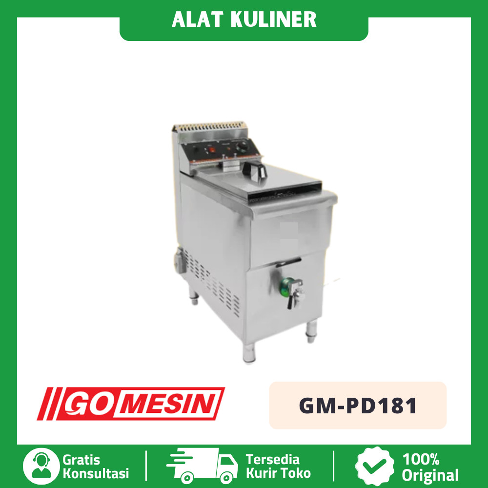 Deep Fryer Gas Thermostat 17 Liter Deep Fryer Penggorengan Gomesin GM-PD181