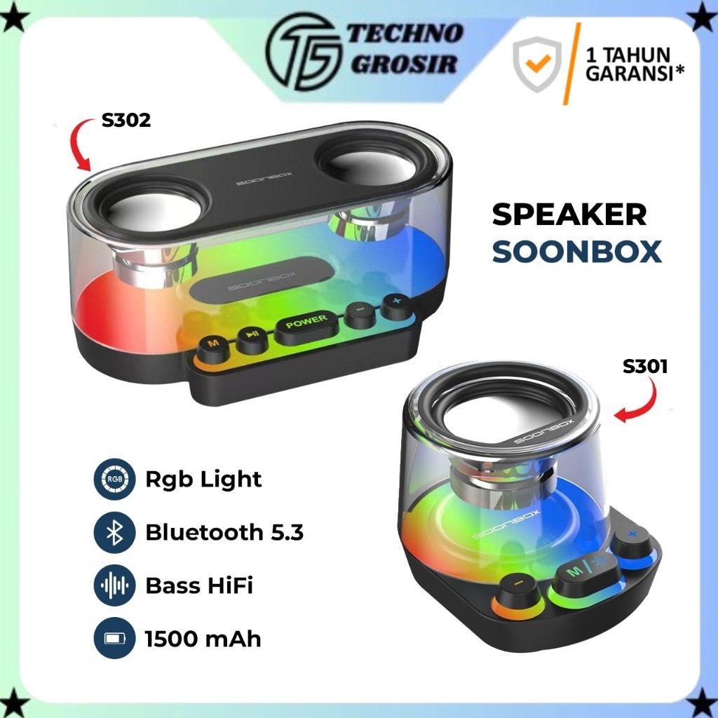 Speaker bluetooth S301 speker soonbox LED ligth music bass speaker wireless