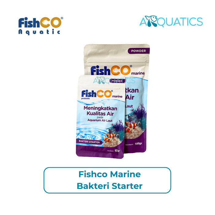 Fishco Aquarium Air Laut Probiotik Marine Bakteri Starter - Meningkatkan Kualitas Air