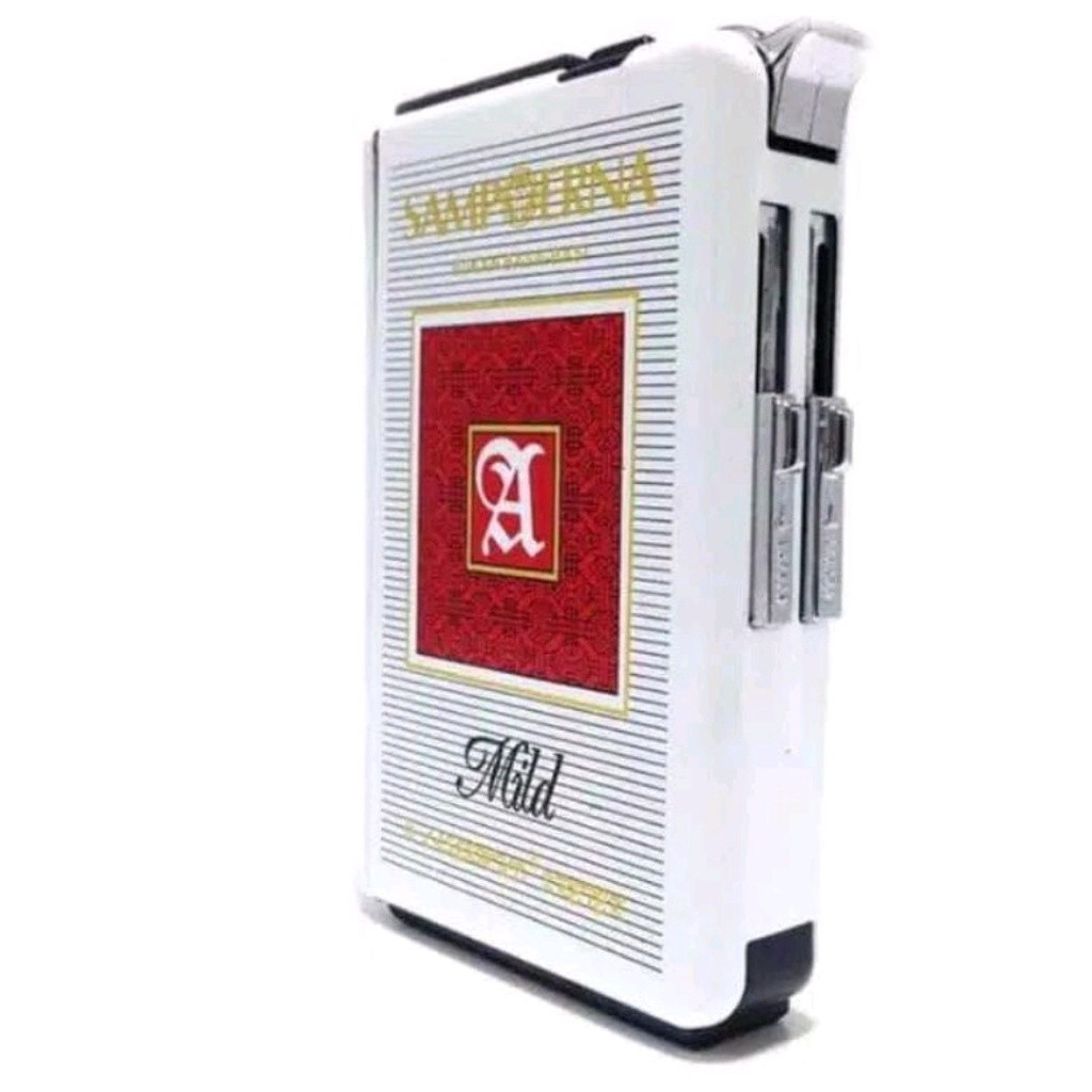 (bayar di tempat)tempat Rokok dan Korek Api model sampoerna Slot Metal Kotak Rokok Keren Tempat Peny