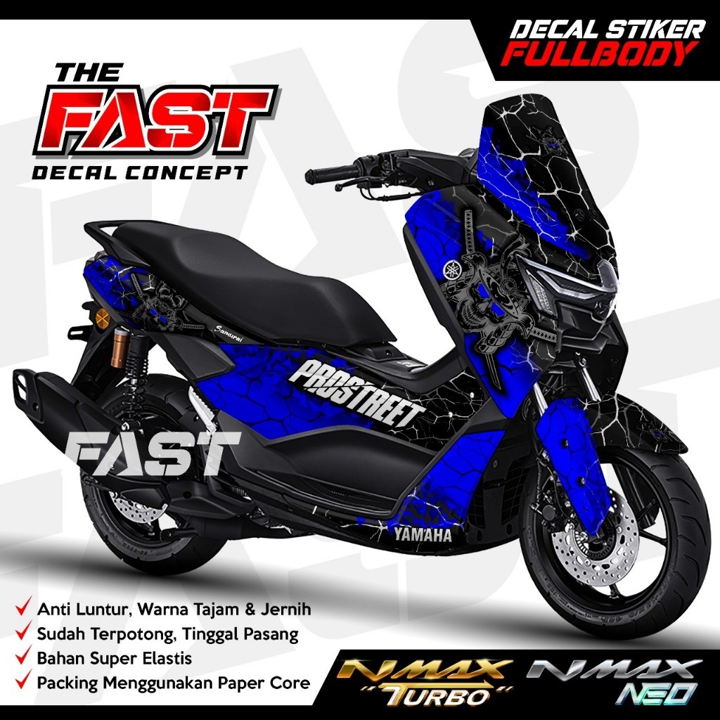 Decal Stiker Nmax Turbo/Neo New Fullbody SAMURAI TERBARU COD Decal stiker nmax Turbo/Neo stiker nmax