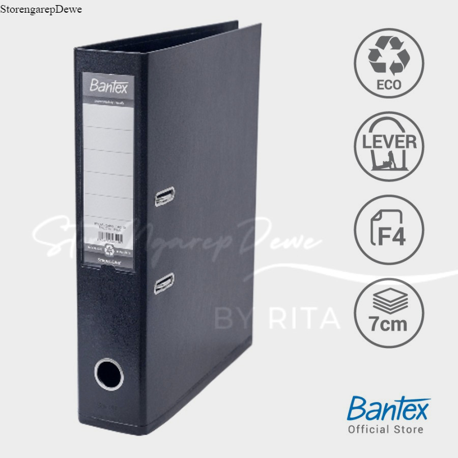 

PP LEVER ARCH FILE 7 CM 1465 10 (HITAM) FOLIO BANTEX / ODNER / ORDNER bahan tebal original real produk bantex indonesia