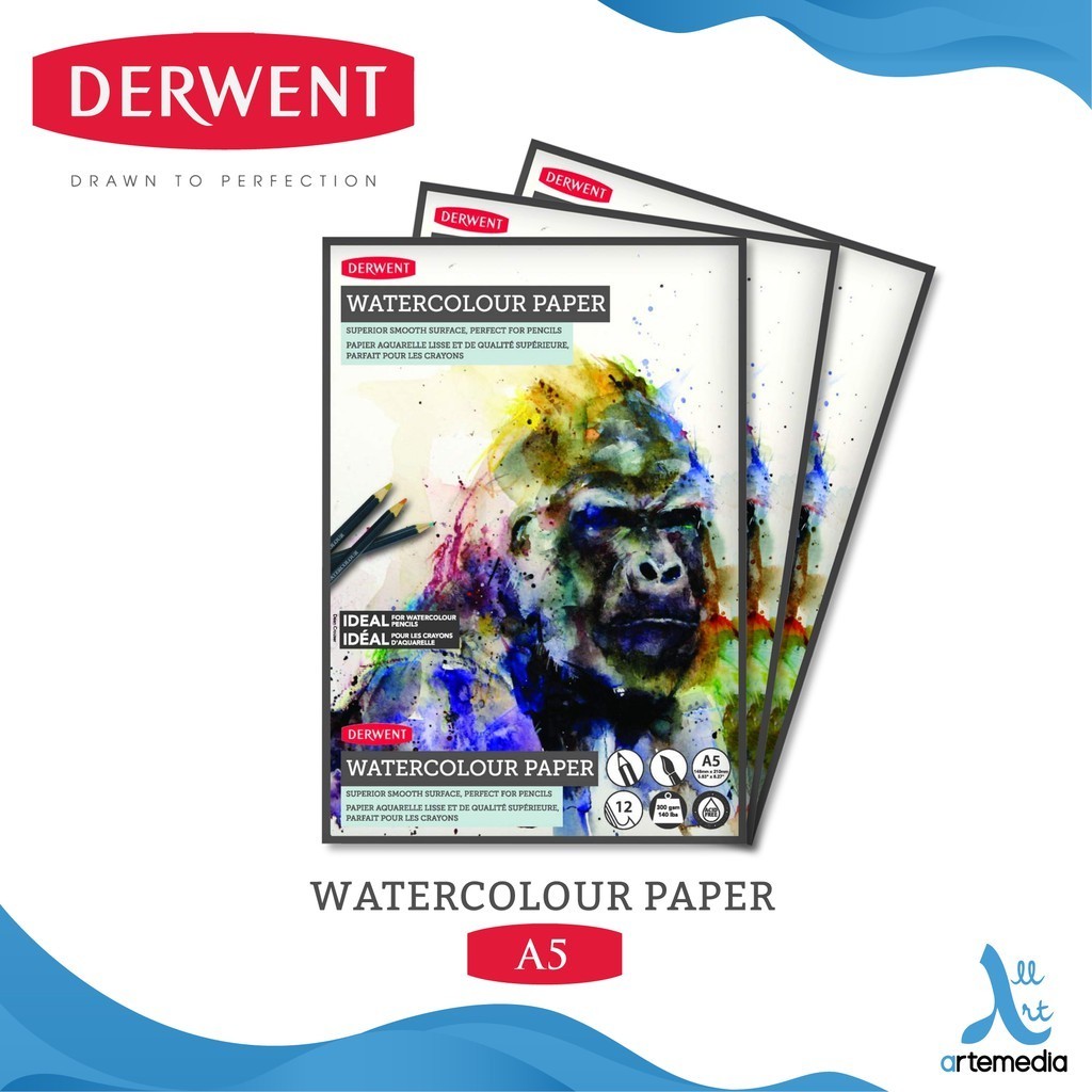 

Derwent A5 Watercolor Paper Pad Kertas Cat Air