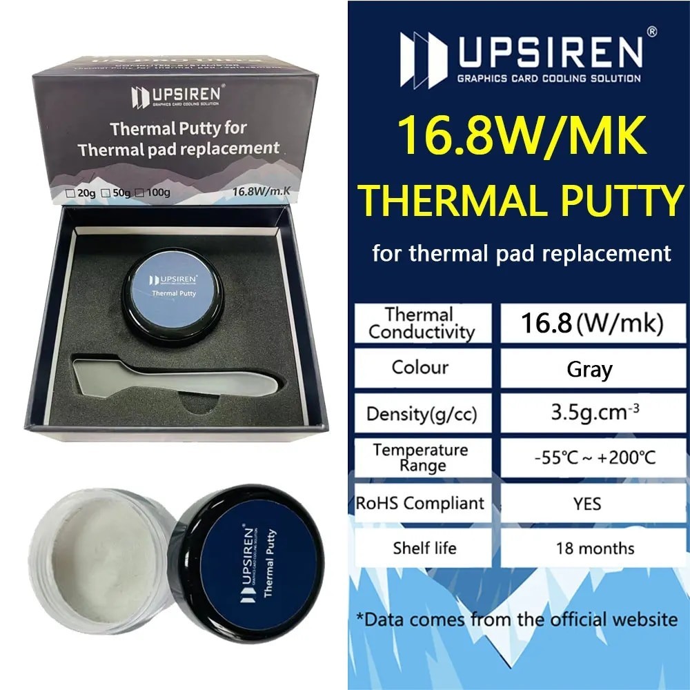UPSIREN 16.8w/mk Thermal Putty UX Ultra PRO For VGA GPU IC Processor Rapid Cooling Thermal Pad Repla
