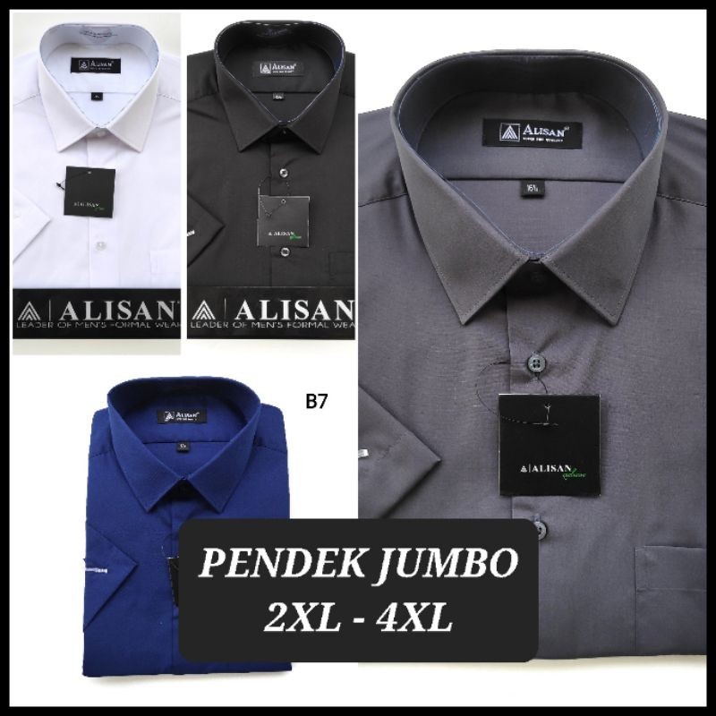KEMEJA ALISAN LENGAN PENDEK JUMBO BIG SIZE