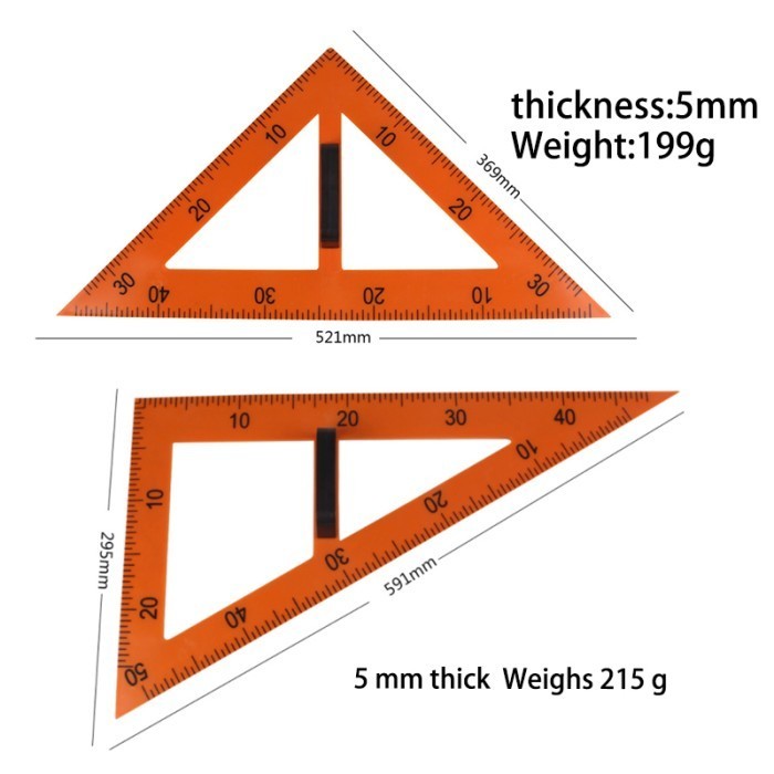 

2pcs Penggaris Segitiga Set Papan Tulis Blackboard - 1 Set
