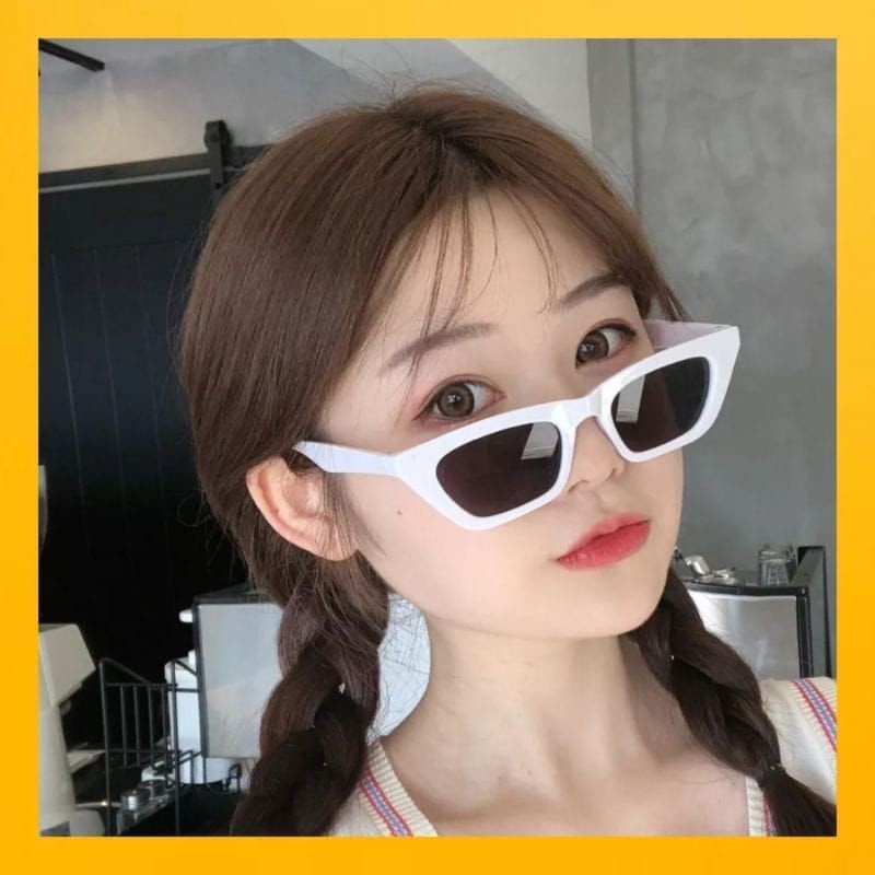 ❣️Promo❣️ (KM39) Kacamata Lensa Gelap Lebar Viral Tik Tok Kacamata Jennie Blackpink ❣️