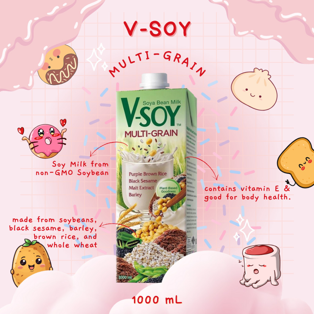 

V-SOY Susu Kedelai Multi Grain 1 L