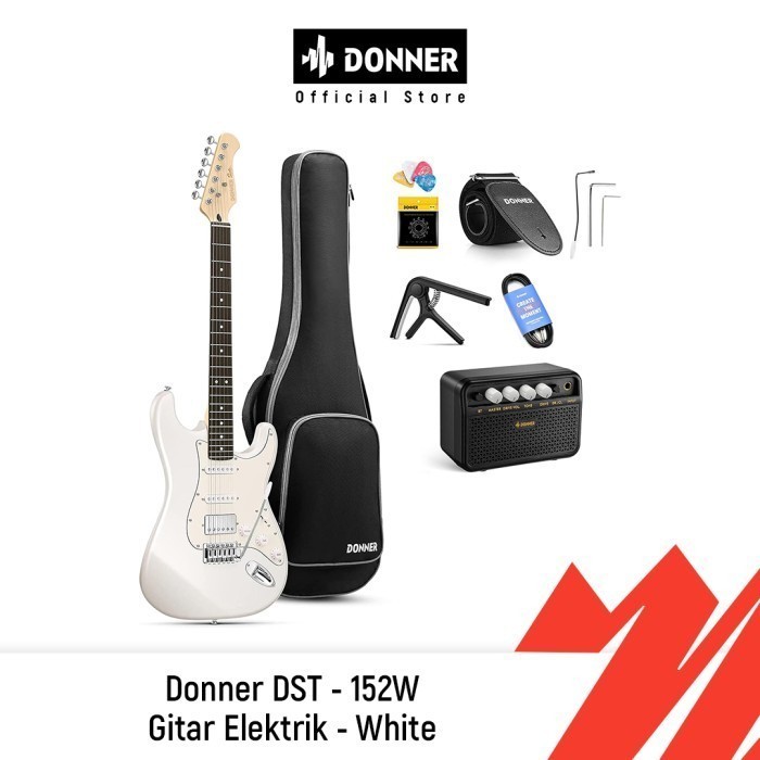 Donner DST - 152W Gitar Elektrik - White