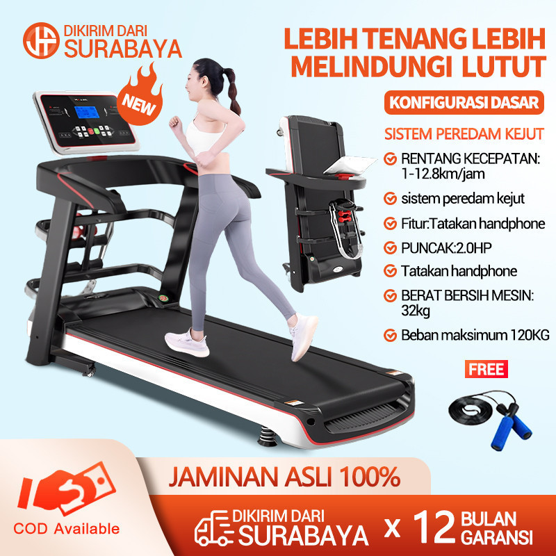 Treadmill Elektrik / Alat Fitness Treadmill / Olahraga Gym Fitness Cardio / 2.5HP Treadmill low watt