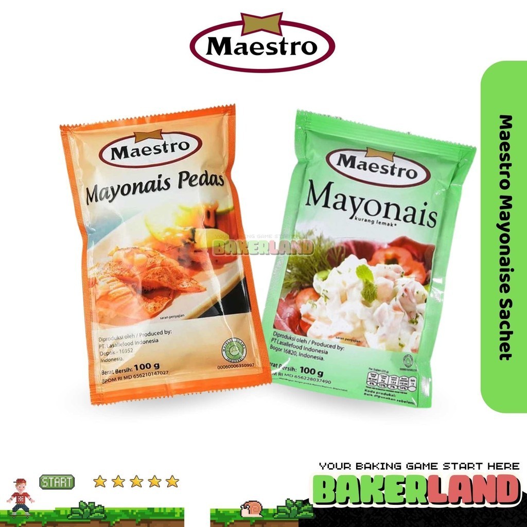 

Maestro Mayonaise / Mayonaise Sachet 100gr / Mayonaise Original / Mayonaise Pedas / Mayonaise Maestro Sachet