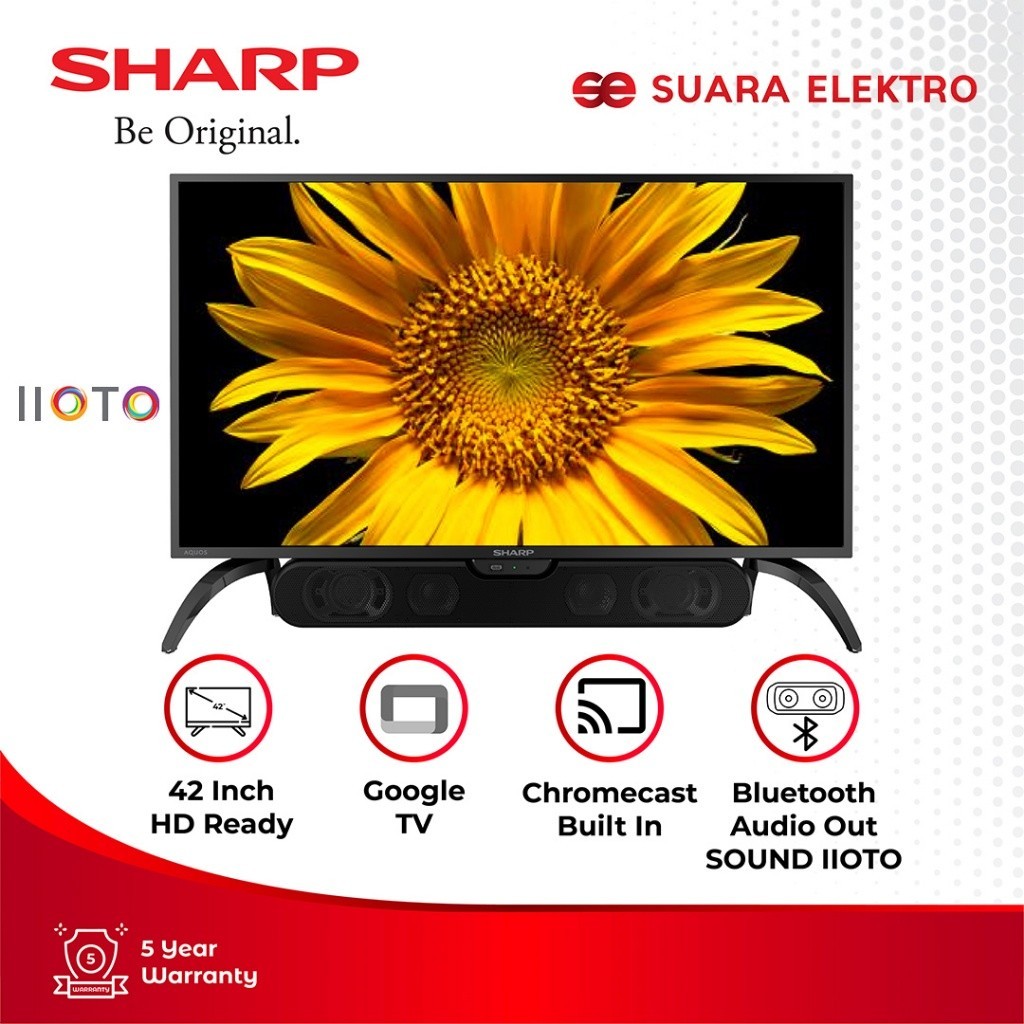 PROMO SPESIAL Sharp LED TV 2K Google IIOTO TV 2T-C42EG1I-SB Black 42 inch Palu
