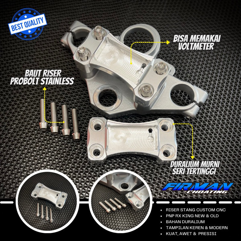 RIZER STANG RISER KLEMAN KLEM STANG CNC RX KING RXS RXK YT115 BERKUALITAS