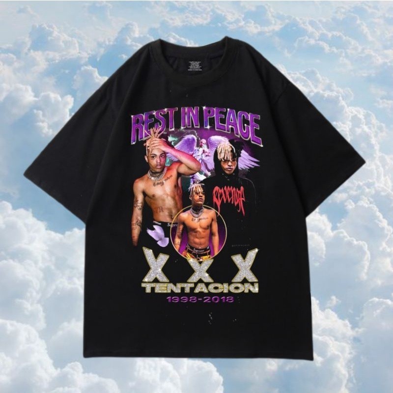 T SHIRT XXX TENTACION BOOTLEG RAP TEE - KAOS BAJU XXX TENTACION TERLARIS