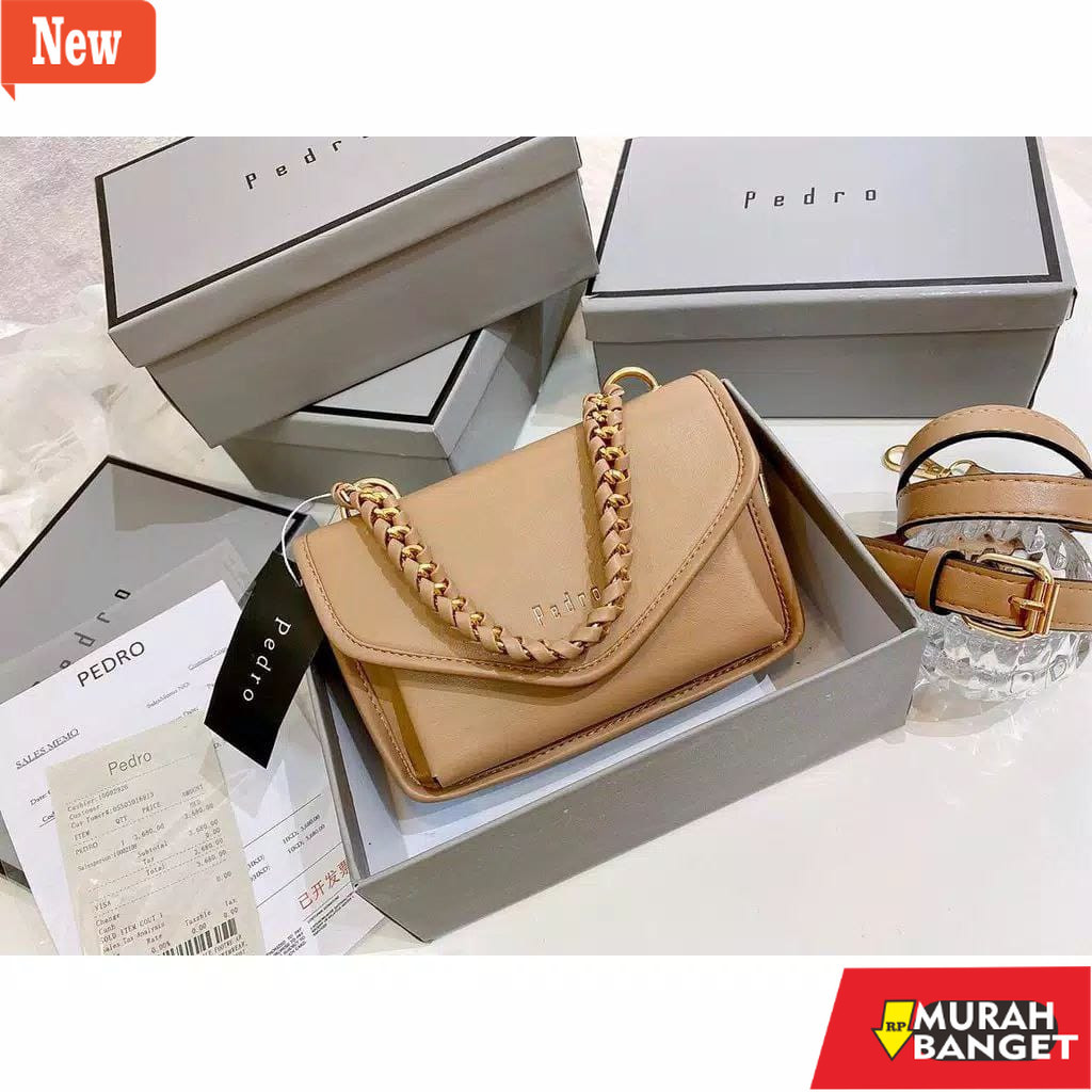 Tas selempang wanita viral- PEDRO LYLA CHAIN KODE S9369 FREE BOX + FAKEBILL