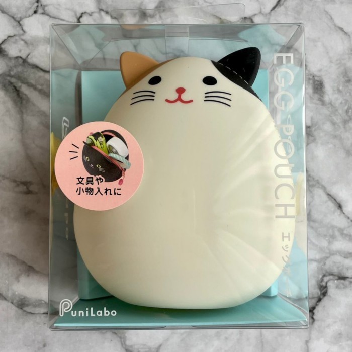 

LIHIT LAB A-7782 Punilabo Silicone Multifunction Egg Case - Calico Cat