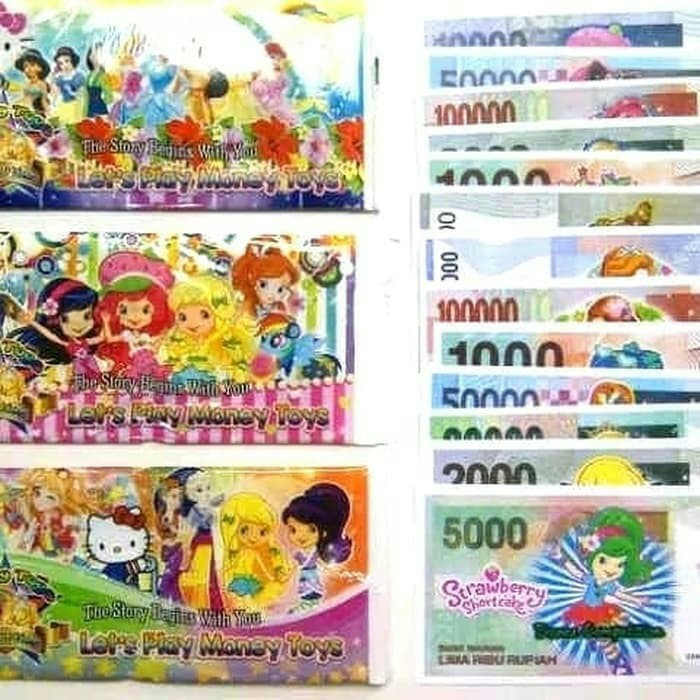 MAINAN UANG KARAKTER VIRAL / Uang mainan karakter kartun / Money toys banyak karakter kartun