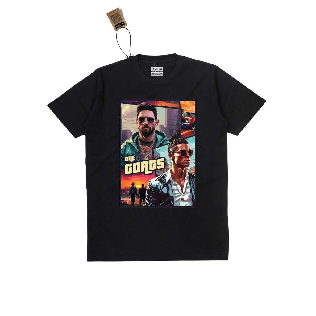 kaos messi dan ronaldo goat versi gta