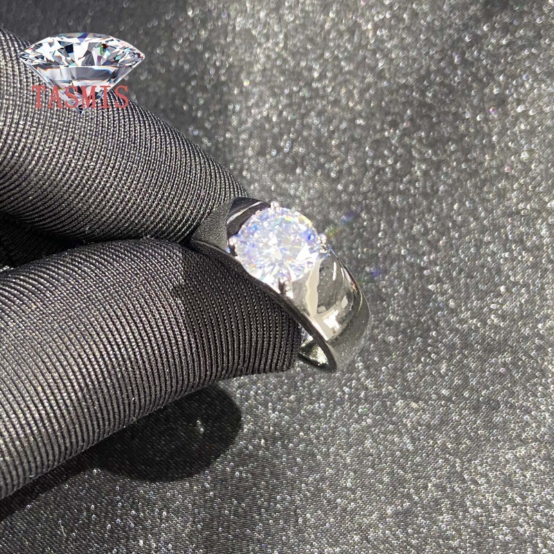 TASMIS Cincin Berlian Pria Pt950 Platinum 2 Karat Stok
