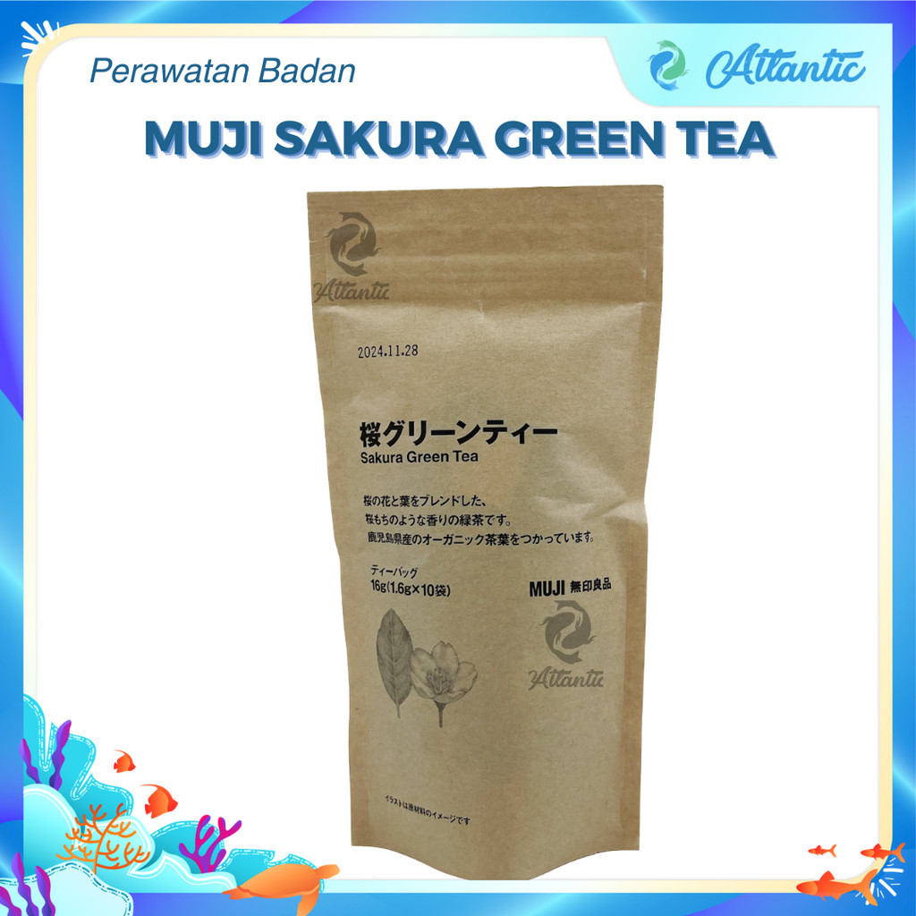 

(SALE EXP 28 NOV 2024) MUJI SAKURA GREEN TEA Teh Hijau Aroma Sakura Jepang Ori Jepang